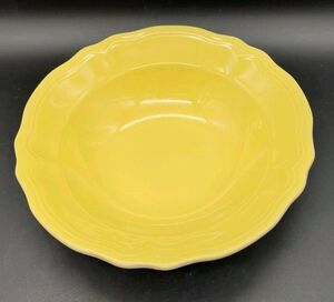 Federalist Ironstone Serving Vegetable Bowl 9.5” Buttercup Yellow 4239. Japan.